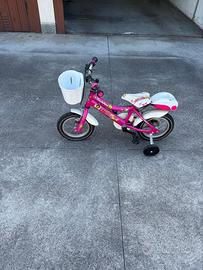 Bicicletta Bambina con cestino e bauletto