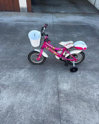 Bicicletta Bambina con cestino e bauletto
