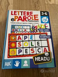 Gioco Montessori: lettere e parole