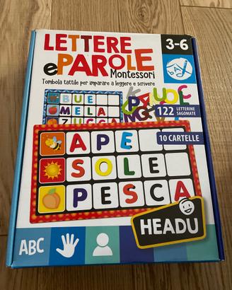 Gioco Montessori: lettere e parole