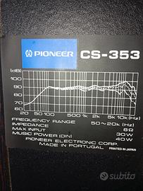 Coppia casse HI-FI Pioneer CS353 40 watt