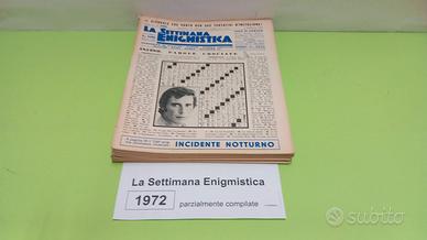 LA SETTIMANA ENIGMISTICA, anno 1972, parzialmente
