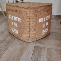 POUF IN IUTA E FIBRE NATURALI