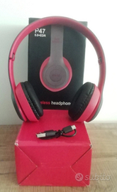 Cuffie p47 wireless bluetooth pieghevoli smartphon
