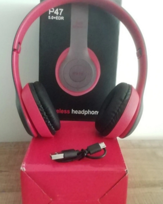 Cuffie p47 wireless bluetooth pieghevoli smartphon