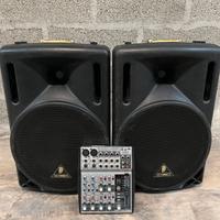 casse audio mixer cavetteria radio-microfoni