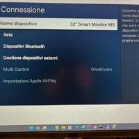 Samsung Smart monitor M5 32” + braccio da scrivani