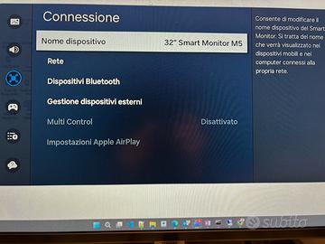 Samsung Smart monitor M5 32” + braccio da scrivani