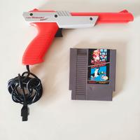 Nintendo Nes Zapper Light Gun Grigio con Gioco