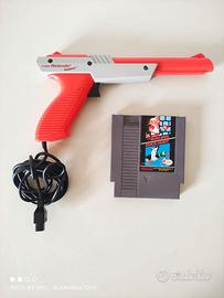 Nintendo Nes Zapper Light Gun Grigio con Gioco