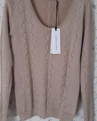 Maglia elegante lurex oro tg XS - Caractère