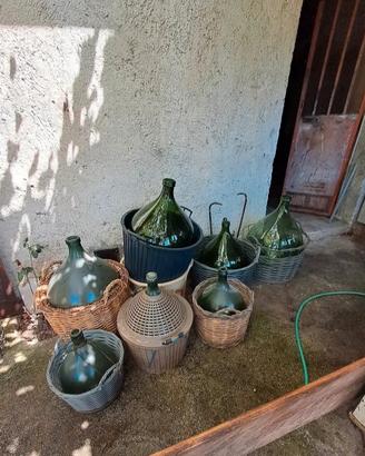 damigiane in vetro varie misure 