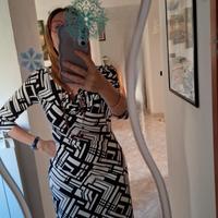 abito primaverile bianco e nero