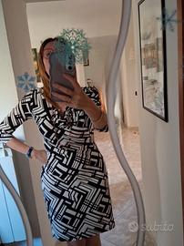 abito primaverile bianco e nero