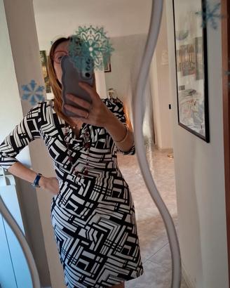 abito primaverile bianco e nero