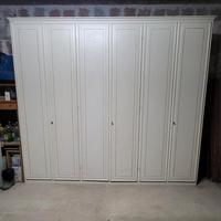 Armadio 6 ante bianco e oro 