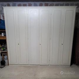 Armadio 6 ante bianco e oro 