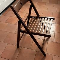 4 Sedie pieghevoli legno