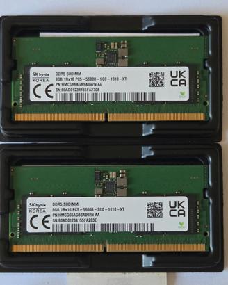 Kit RAM DDR5 16GB (2x8GB) SODIMM SK Hynix 5600MHz