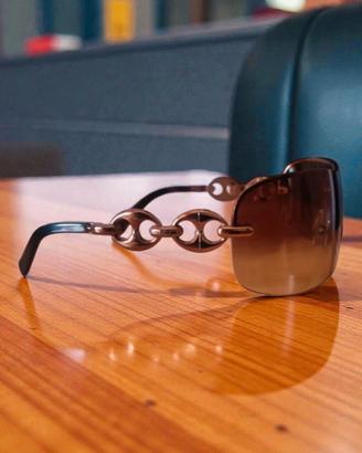 Occhiali da sole sfumati senza montatura Gucci 