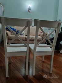 sedie in legno bianche 