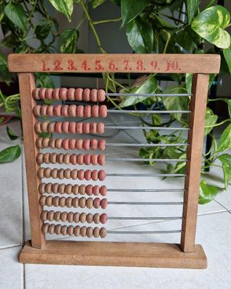 Abaco / pallottolliere in legno, vintage