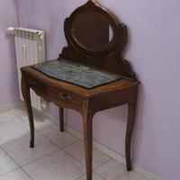 Scrittoio toeletta antico con specchiera