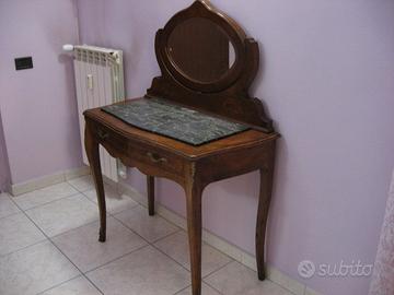 Scrittoio toeletta antico con specchiera