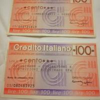 2 Miniassegni del Credito Italiano del 1976