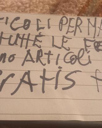 articoli per famiglie ed singol e bambini 