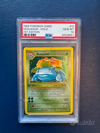 Pokemon Venusaur Holo 1st Edition PSA10 no uffi