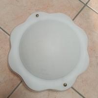Plafoniera a Fiore in Vetro Satinato