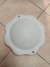 Plafoniera a Fiore in Vetro Satinato