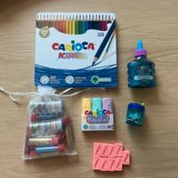 Set cancelleria Carioca matite evidenziatori ecc.