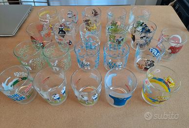 BICCHIERI NUTELLA DA COLLEZIONE LOTTO 21 PEZZI