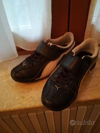 Scarpe in pelle marca puma n. 34 bianco/nero