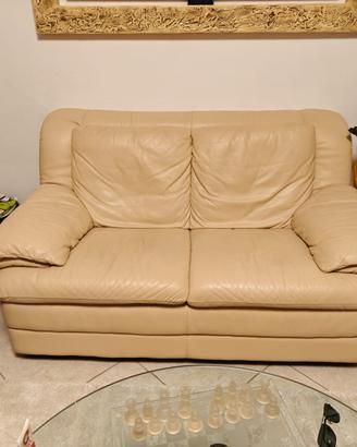 Divano in pelle divani&divani 2 sedute