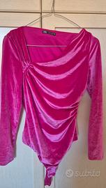 Body in ciniglia fucsia