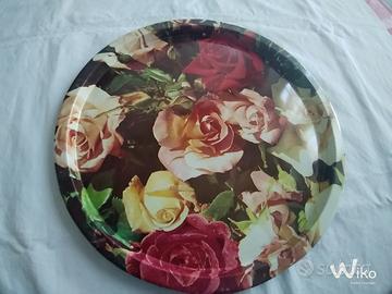 Vassoio vintage con fantasia floreale 