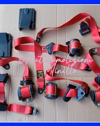 KIT cinture ROSSE per FIAT 500 Sporting 94-98