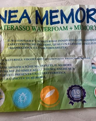 Materasso matrimoniale memory/waterfoam