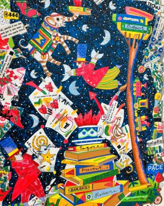 Serigrafia Francesco Musante - Rincorrendo i Libri