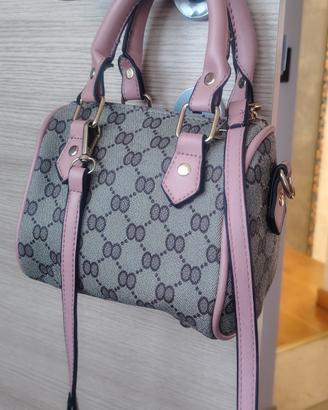 mini bag bauletto beige/rosa 