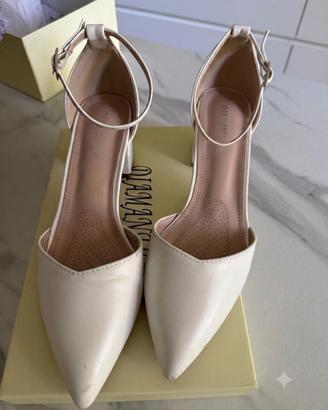Scarpe con tacco Diamantique Avorio/Crema 39