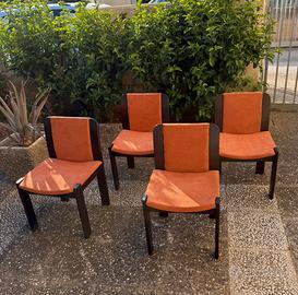 Sedie 4 Anni70 in Palisandro