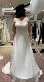 Abito da sposa gonna chiffon velo ricamato