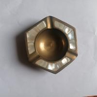 Posacenere in ottone con inserti