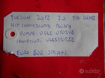 Kit iniettori e pompa hyundai tucson 2,0