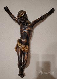 CROCIFISSO D'EPOCA IN LEGNO