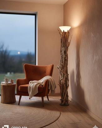 Lampada da terra Artigianale-pezzo unico h 175 cm